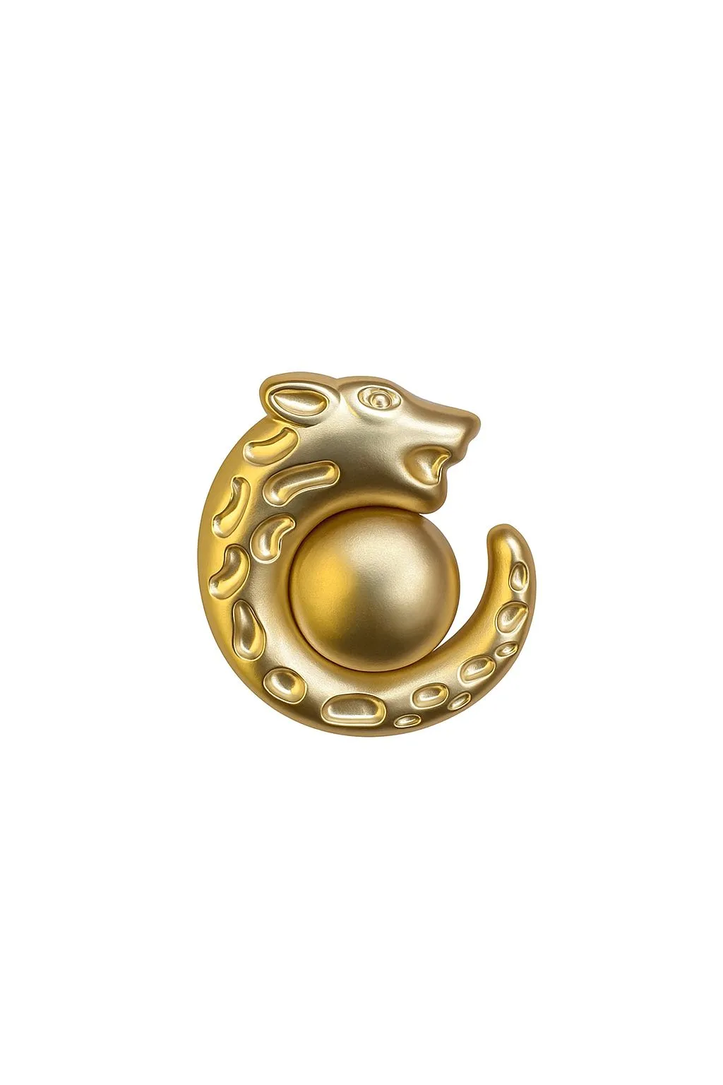Elegant Tiger Button – Matte Gold Finish | Artistic Animal-Inspired button for Men &amp; Women- Set of 6