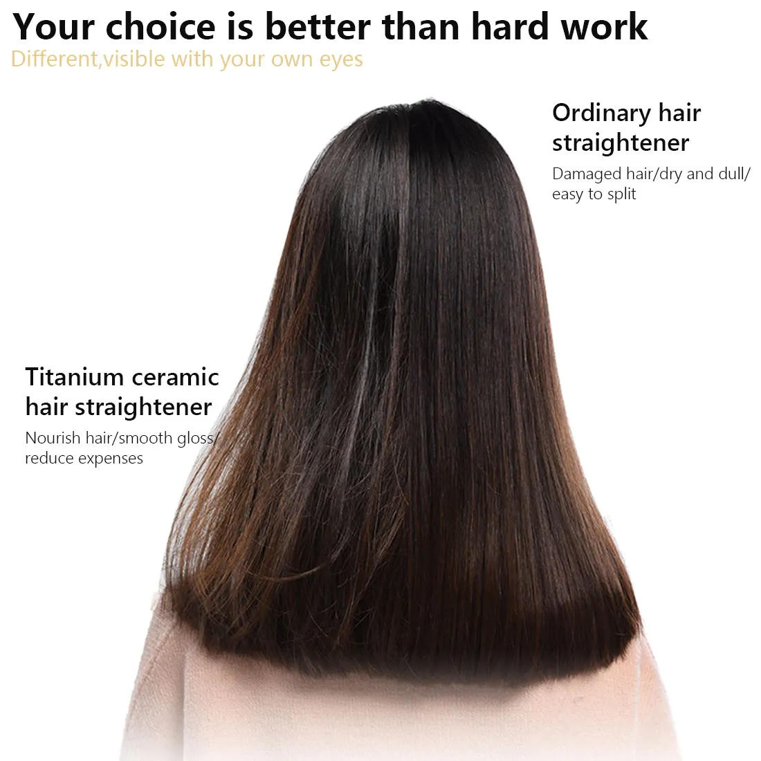 Kemei KM-329 Professional Hair Straightener With Temperature Control- For Women