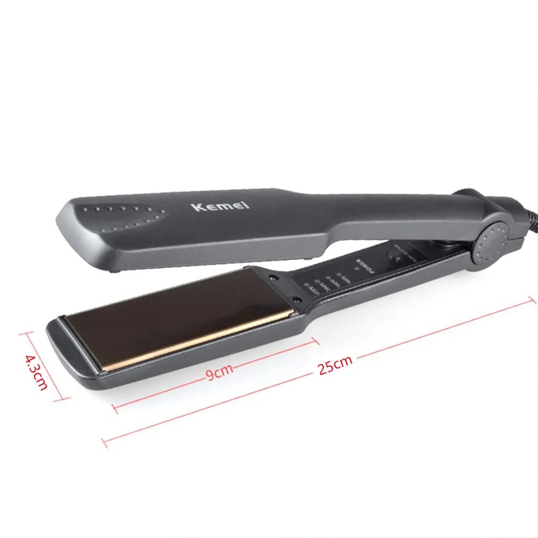 Kemei KM-329 Professional Hair Straightener With Temperature Control- For Women