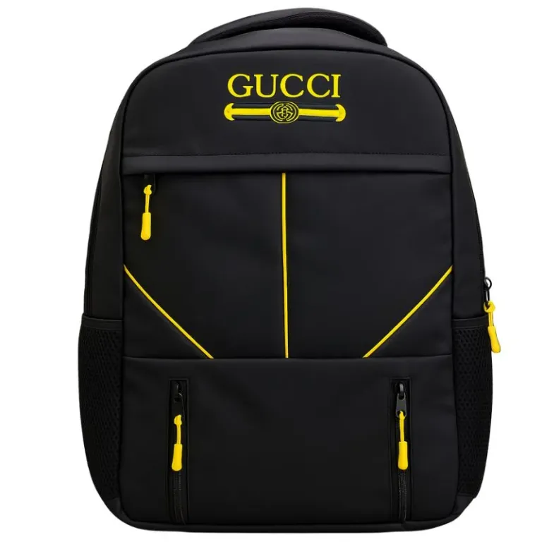 Multi-Functional Travel Backpack | Business Daypack with Laptop Compartment | Black &amp; Yellow