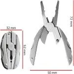 Polished 6 in 1 Mini Stainless Steel Multitool Pliers Professional Multi Tools Pocket Knife For Camping Outdoor