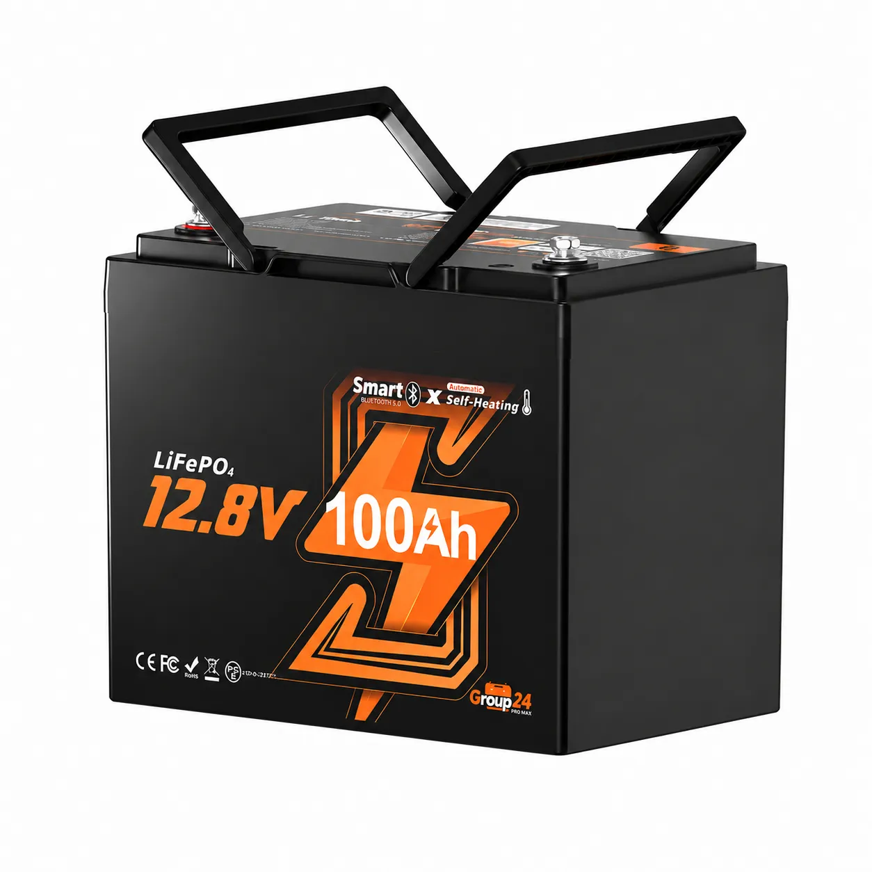 12V 100Ah Group 27 LiFePO4 Battery with Smart BMS - BST