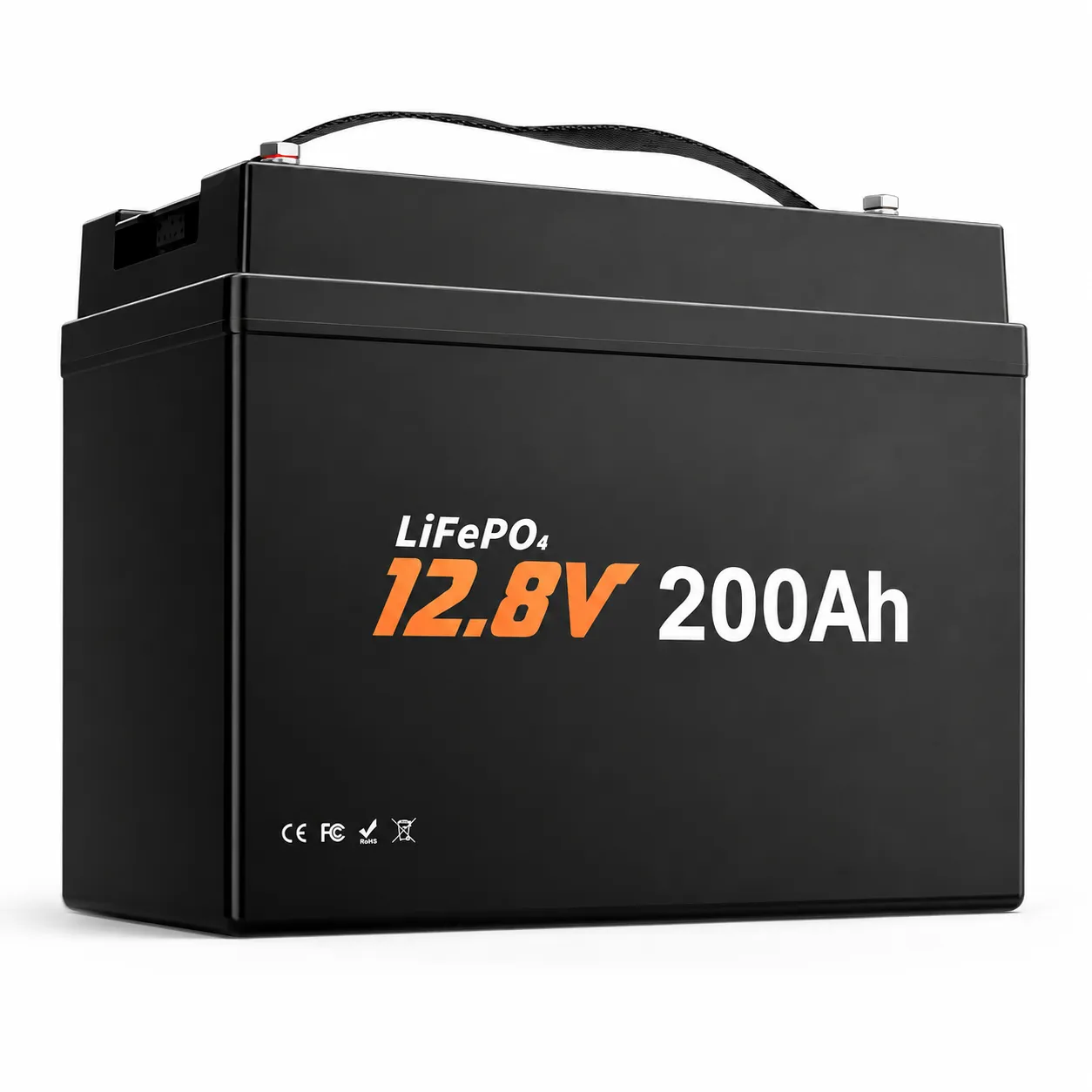 12V 200Ah Mini LiFePO4 RV Battery with Bluetooth &amp; 200A Smart BMS