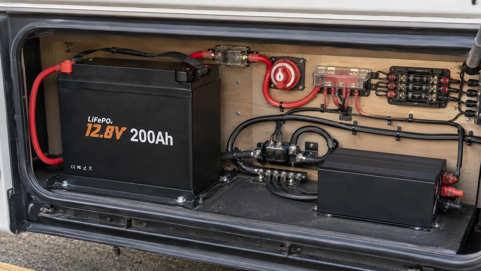 Correct wiring for a 12V 200Ah Mini LiFePO4 RV battery system
