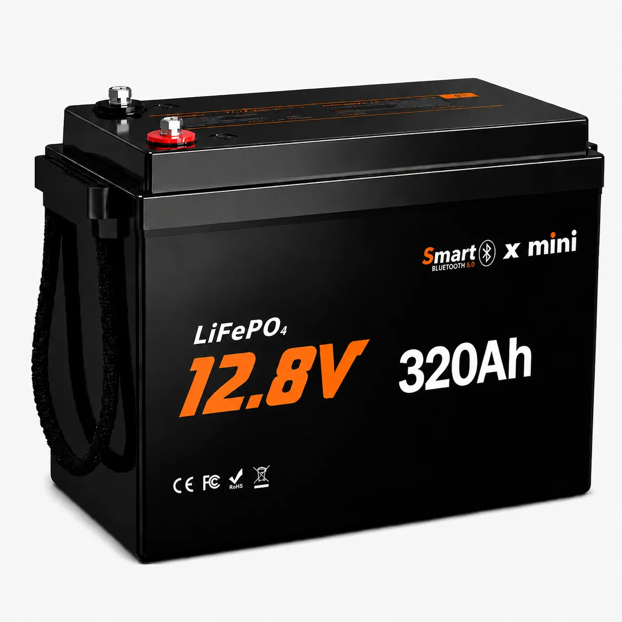 12V 320Ah Mini LiFePO4 Battery with Bluetooth &amp; Smart BMS