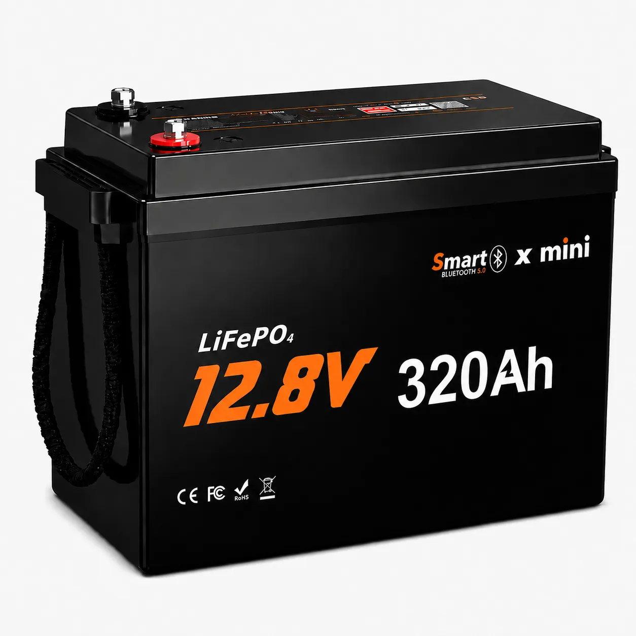 12V 320Ah Mini LiFePO4 Battery with Bluetooth &amp; 200A Smart BMS