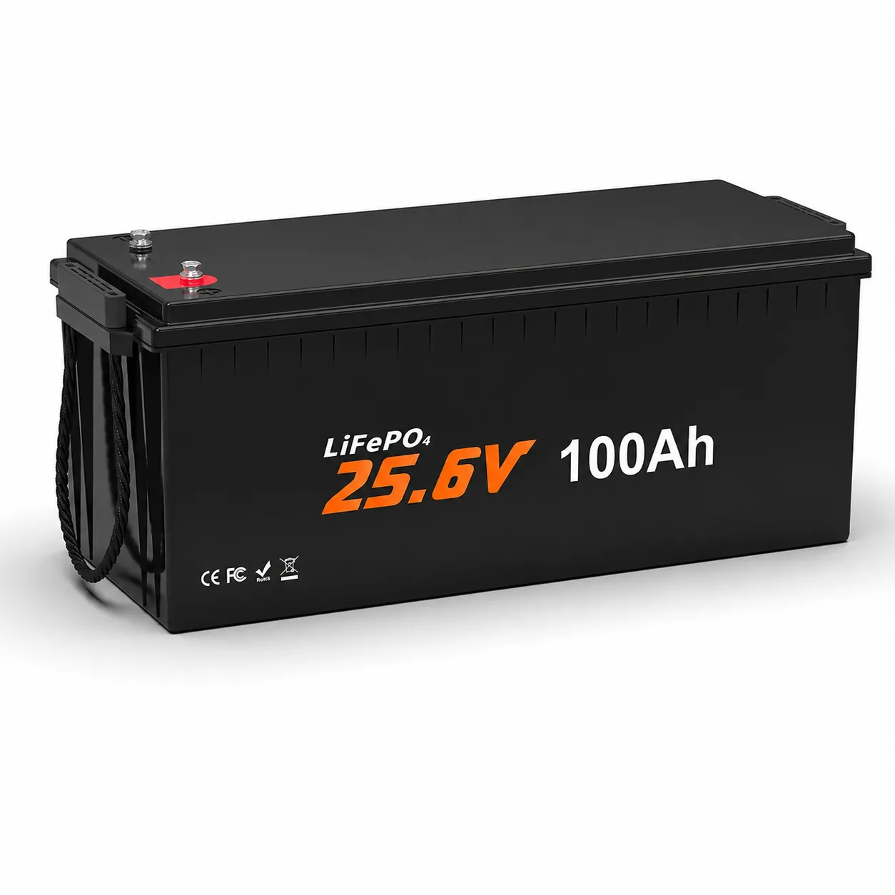 24V 100Ah LiFePO4 battery with Bluetooth monitoring