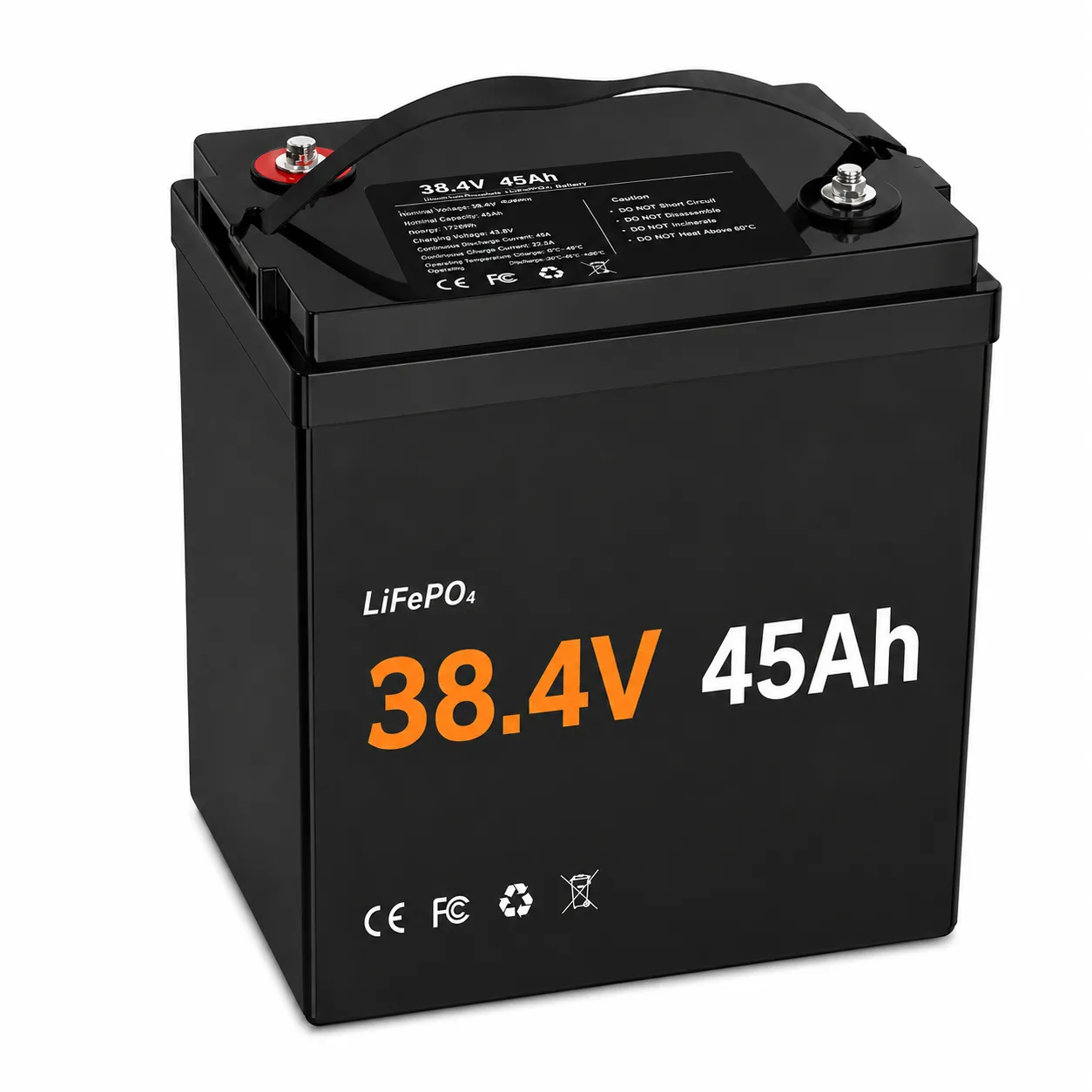 38.4V 45Ah Lithium Battery for 36V Golf Carts with Bluetooth