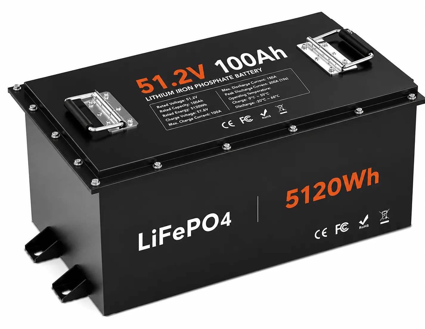 48V 100Ah LiFePO4 Battery with Bluetooth &amp; Victron Communication
