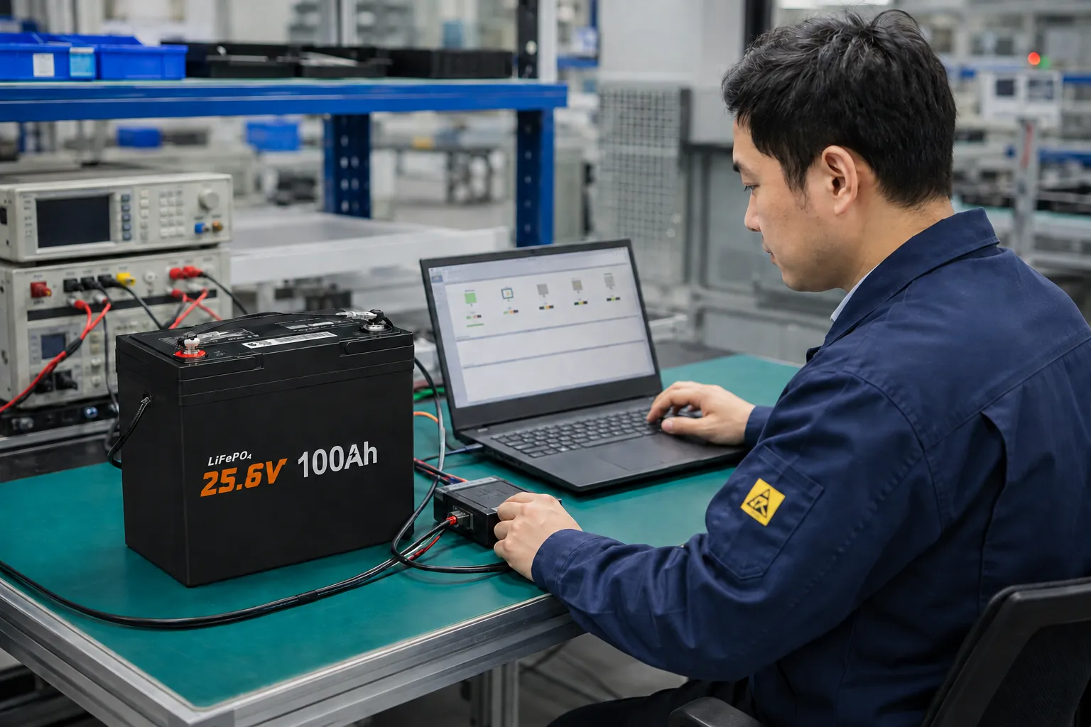 AGV LiFePO4 battery CAN and RS485 communication testing