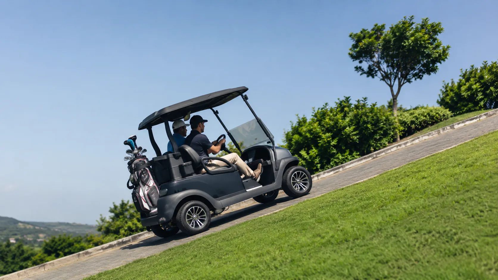 Golf cart lithium battery shuts down uphill under high load