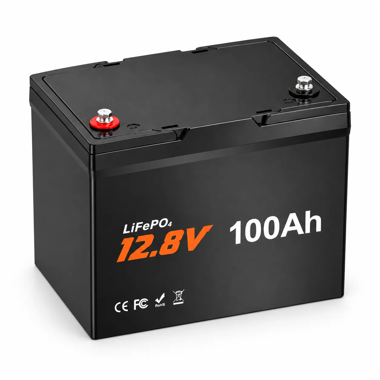 12V 100Ah Group 24 LiFePO4 battery for RV lead-acid replacement and compact marine power