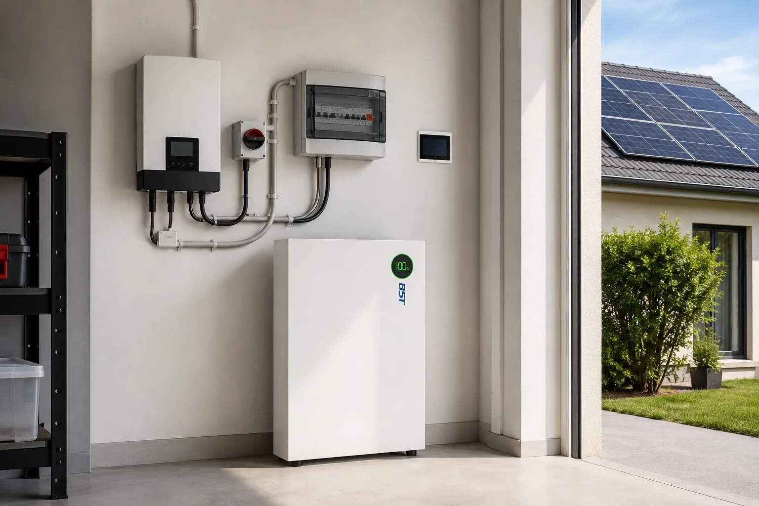 Residential solar LiFePO4 home battery energy storage system