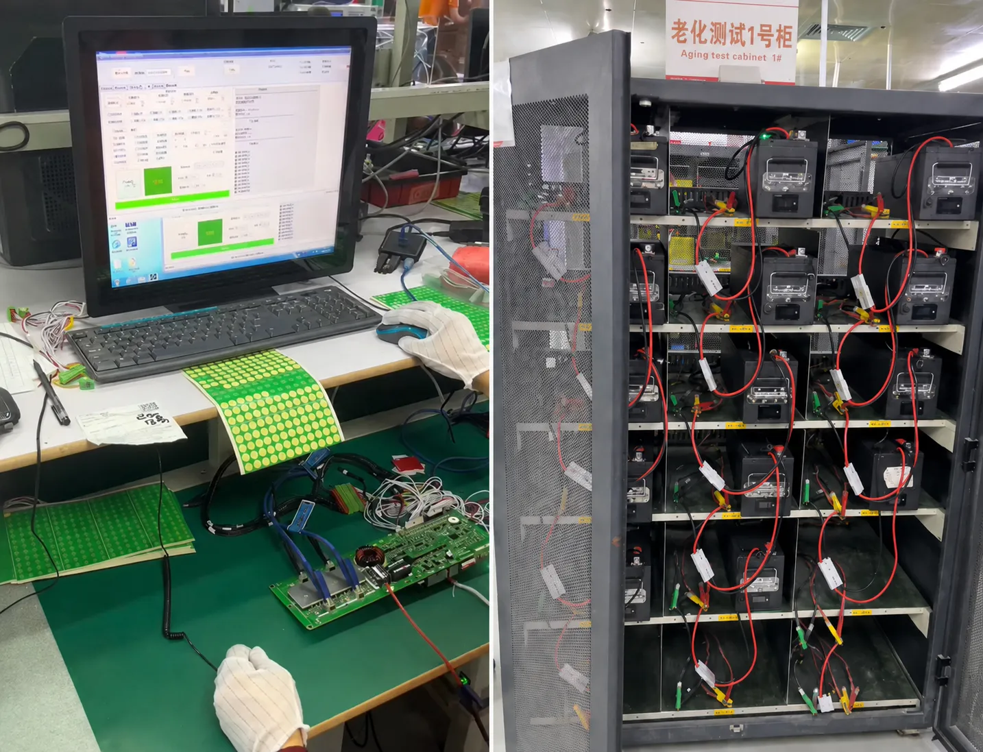 Agricultural LiFePO4 battery Smart BMS charge discharge and aging testing