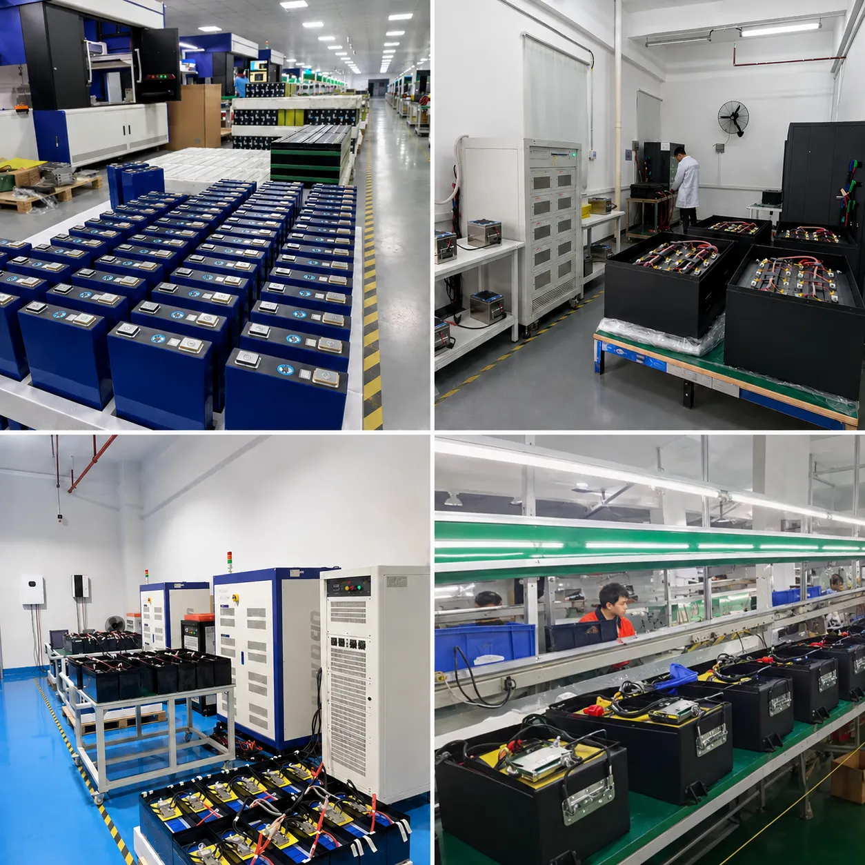 LiFePO4 battery factory production testing and OEM assembly