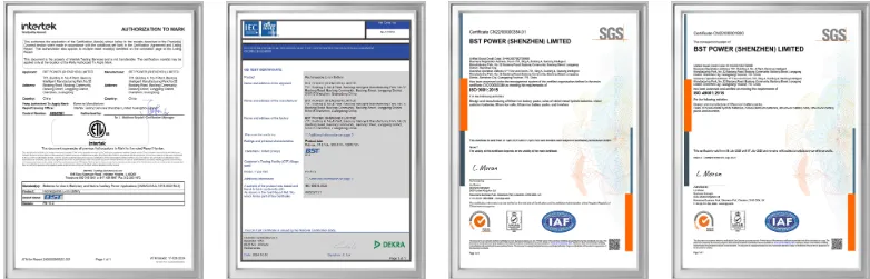 LiFePO4 battery manufacturer certifications and product test reports