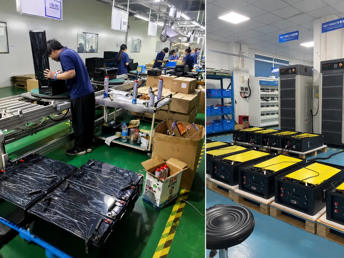 Marine LiFePO4 battery manufacturing, pack assembly and production testing