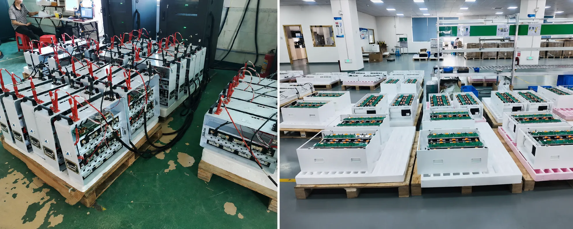 Residential LiFePO4 battery pack assembly, BMS testing and aging test