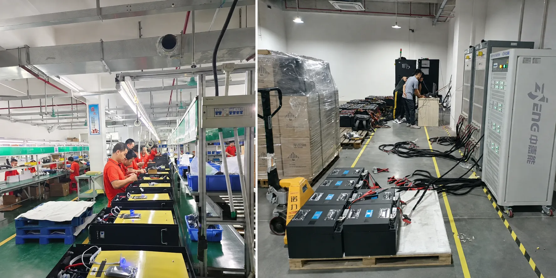 LiFePO4 battery pack assembly BMS installation and production inspection