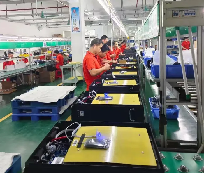 LiFePO4 battery pack assembly on an OEM battery production line