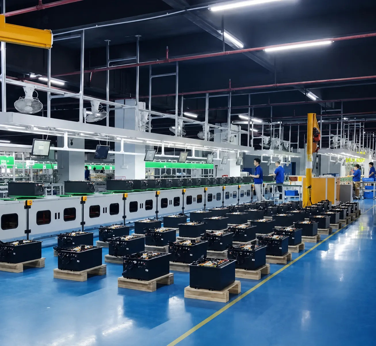 LiFePO4 battery pack production line at our factory
