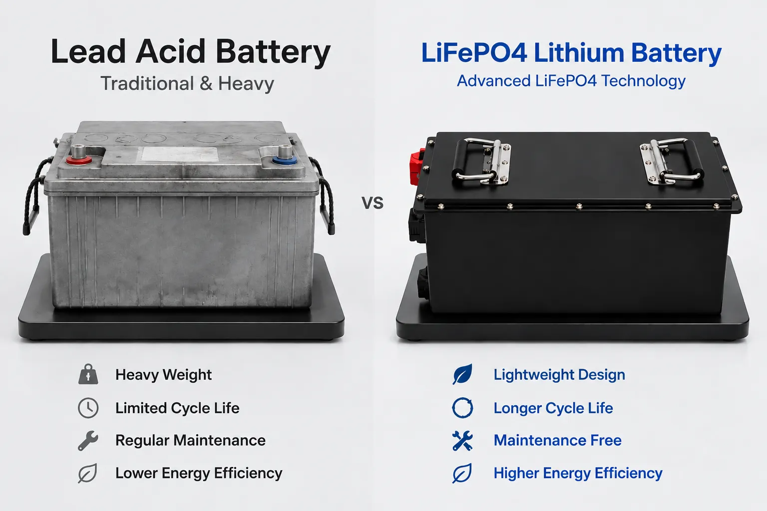 Golf cart lead-acid battery replacement with a LiFePO4 lithium battery