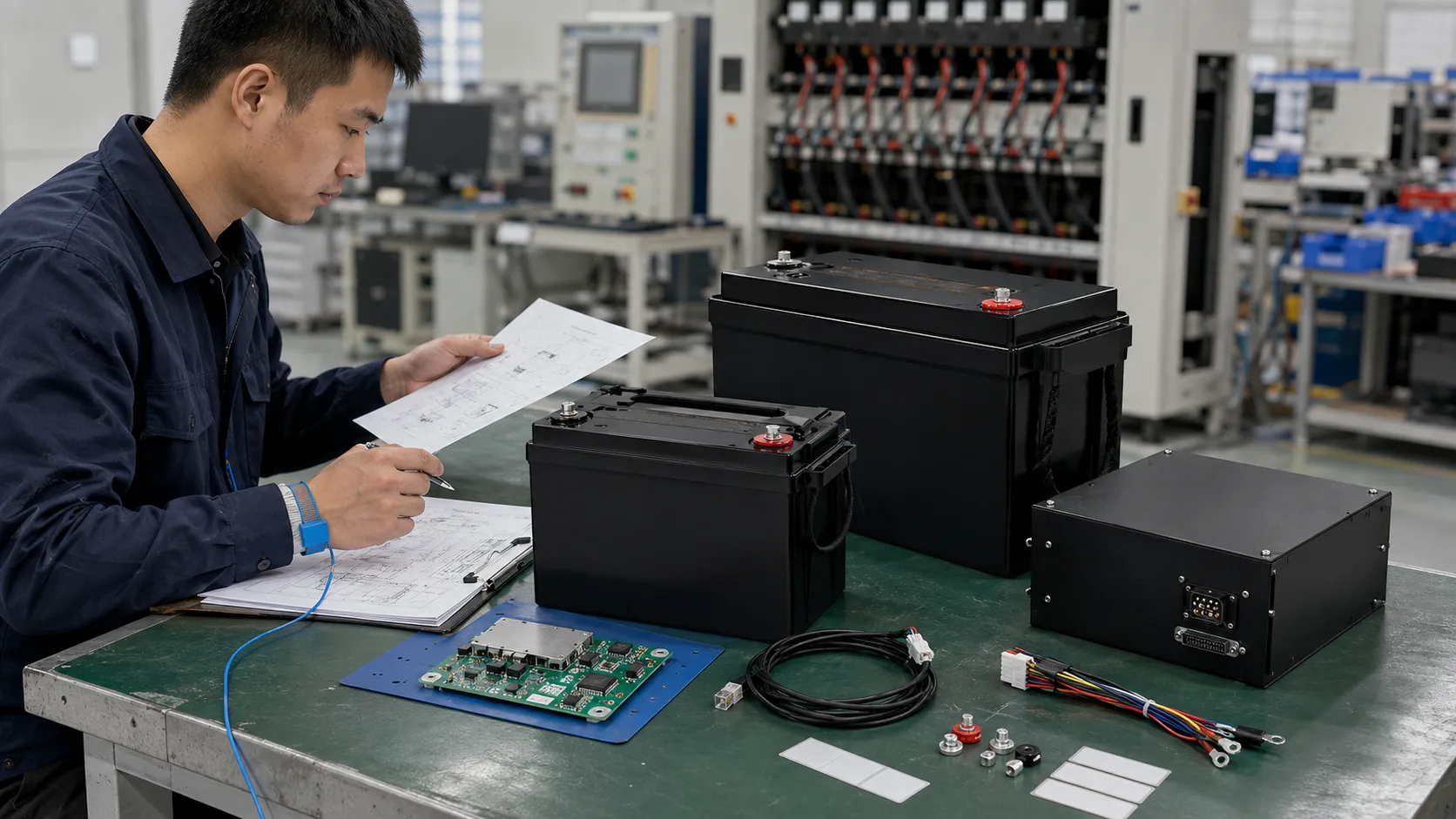 OEM LiFePO4 battery sample development and Smart BMS integration testing