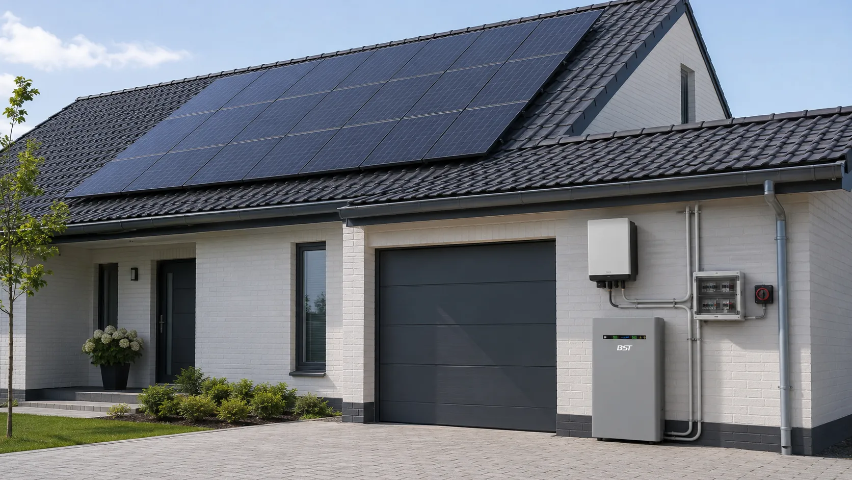 Residential solar battery storage project with a 51.2V LiFePO4 home battery