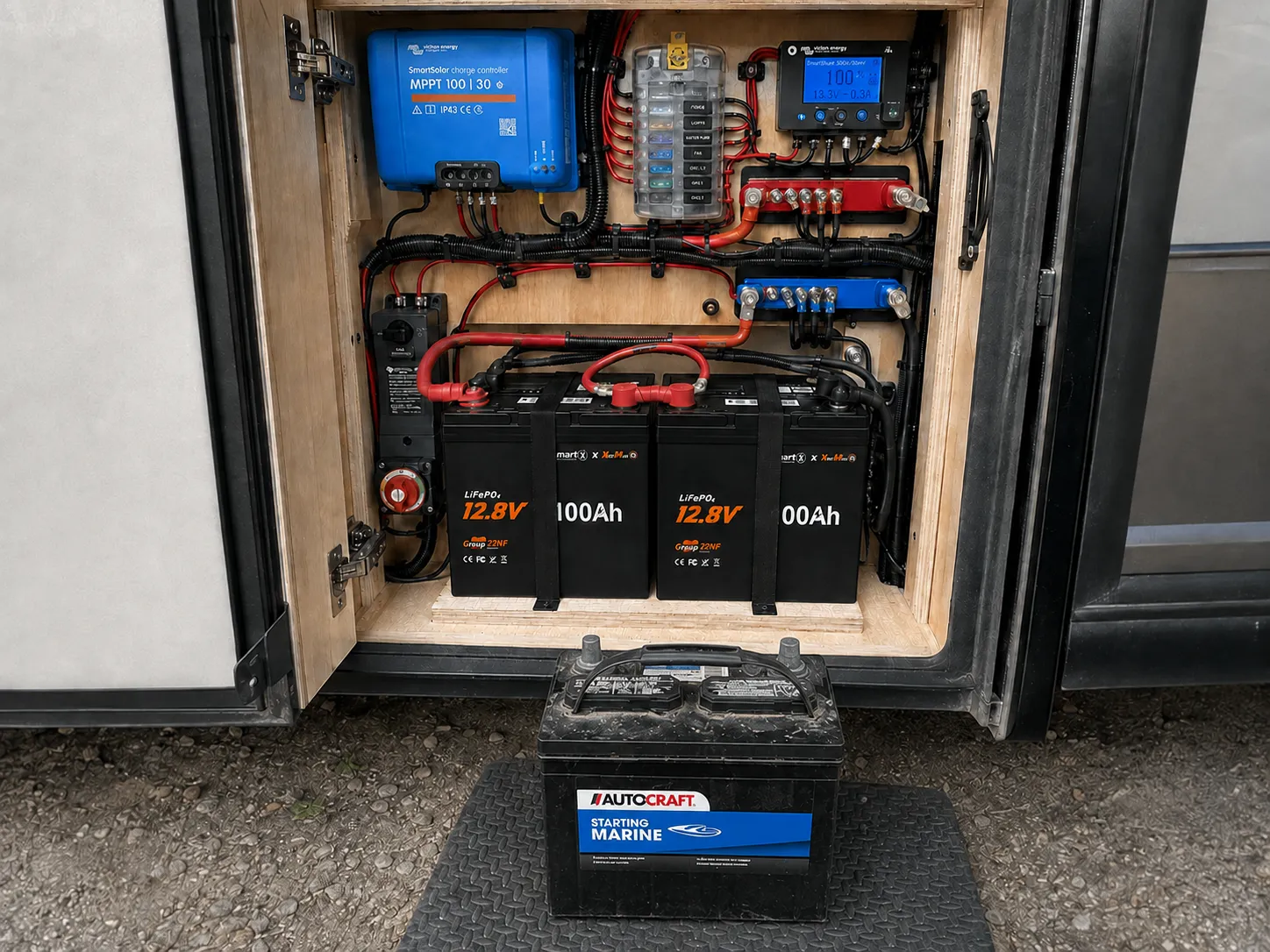 RV lead-acid house battery converted to a LiFePO4 battery system