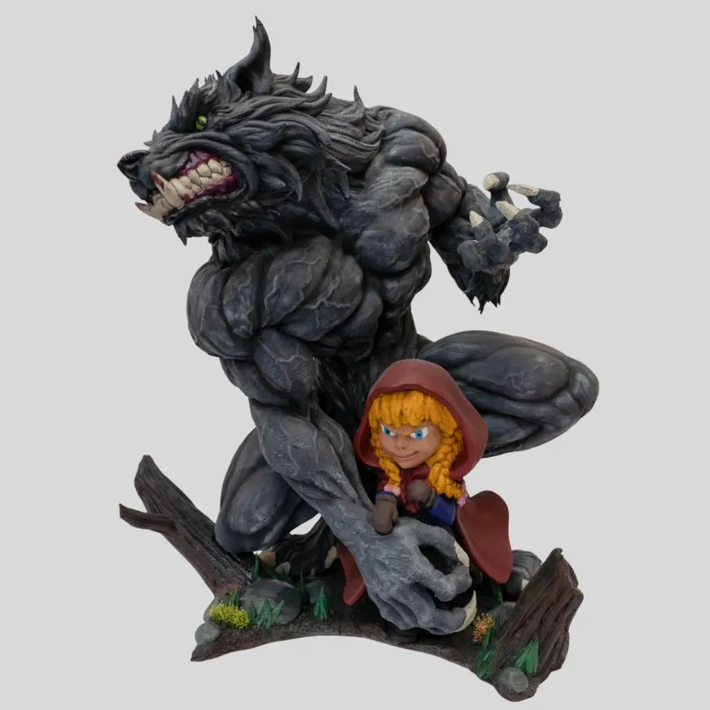 Little Red Riding & Her Giant Wolf Protector