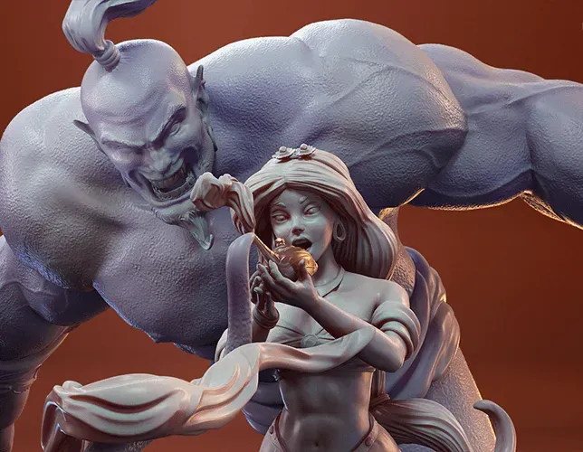 Princess Jasmine & Genie – Aladdin