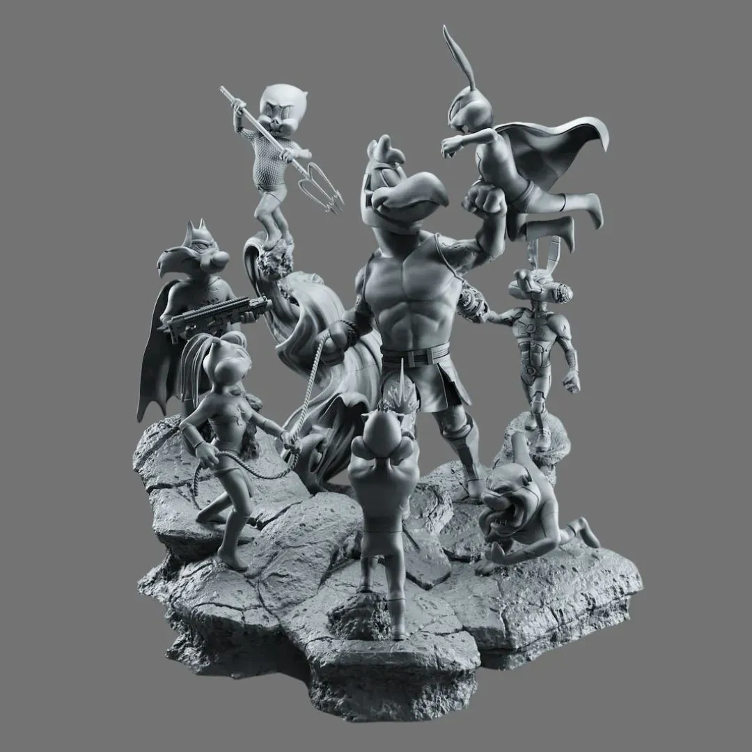Looney Tunes DC Superheros Diorama