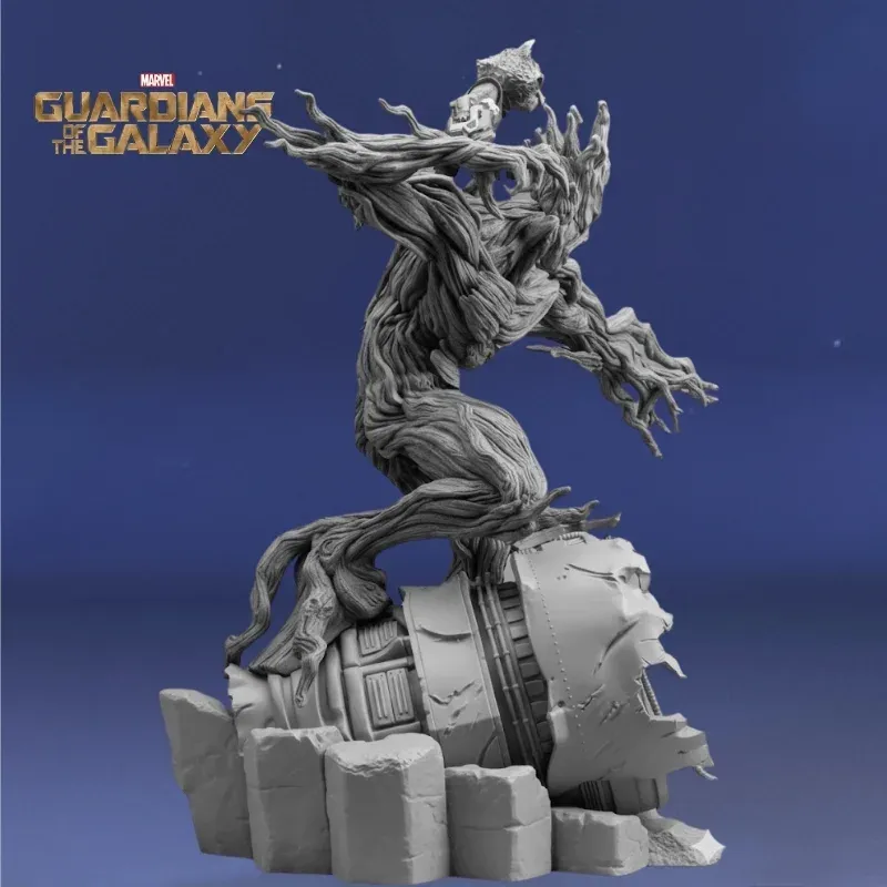 Rocket Raccoon & Groot Base Diorama - Guardians of the Galaxy - Marvel
