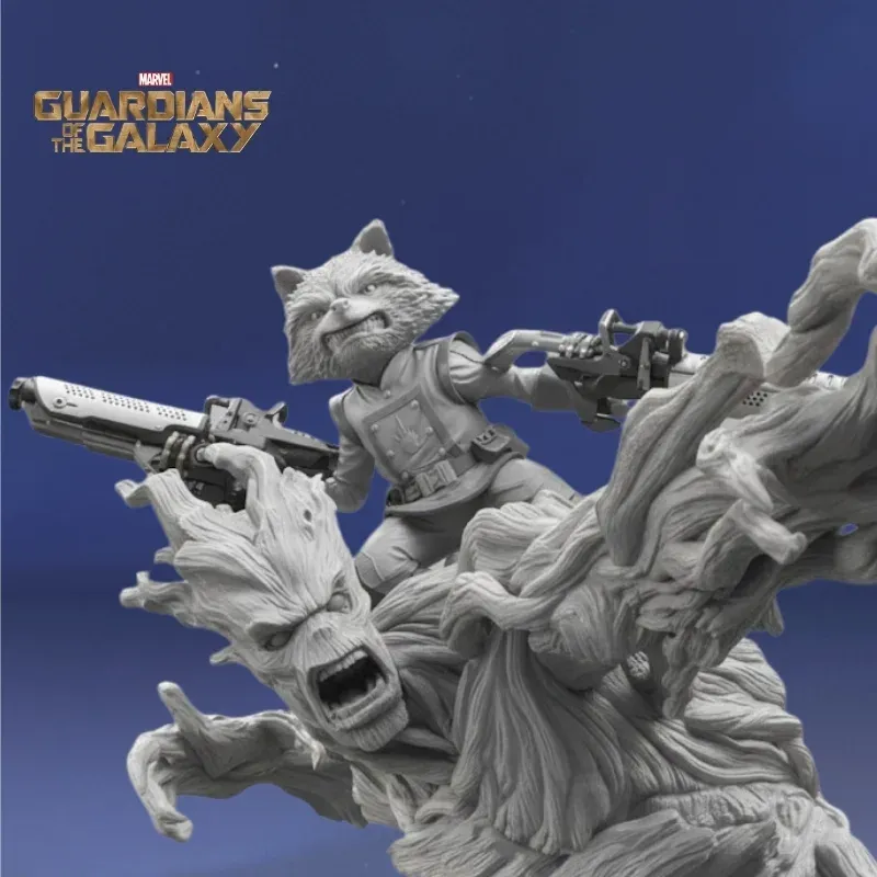 Rocket Raccoon & Groot Base Diorama - Guardians of the Galaxy - Marvel