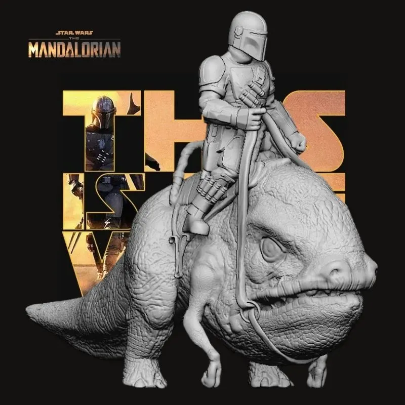 Din Djarin on Blurrg V2 - The Mandalorian – Star Wars