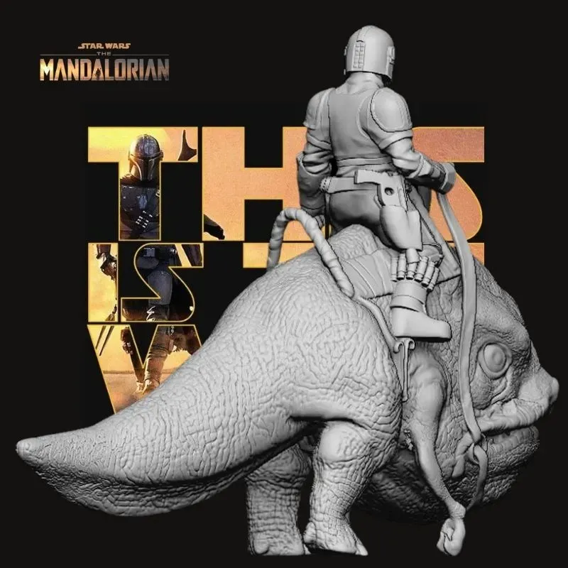 Din Djarin on Blurrg V2 - The Mandalorian – Star Wars