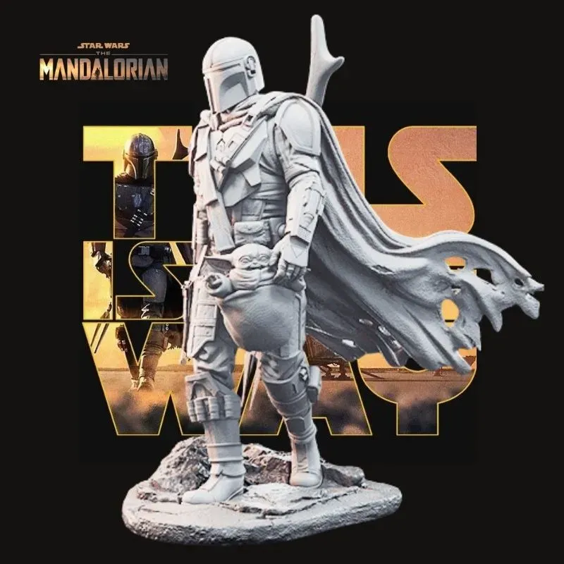 Din Djarin with Grogu (Pouch Version) V4 - The Mandalorian – Star Wars