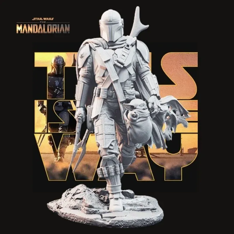 Din Djarin with Grogu (Pouch Version) V4 - The Mandalorian – Star Wars