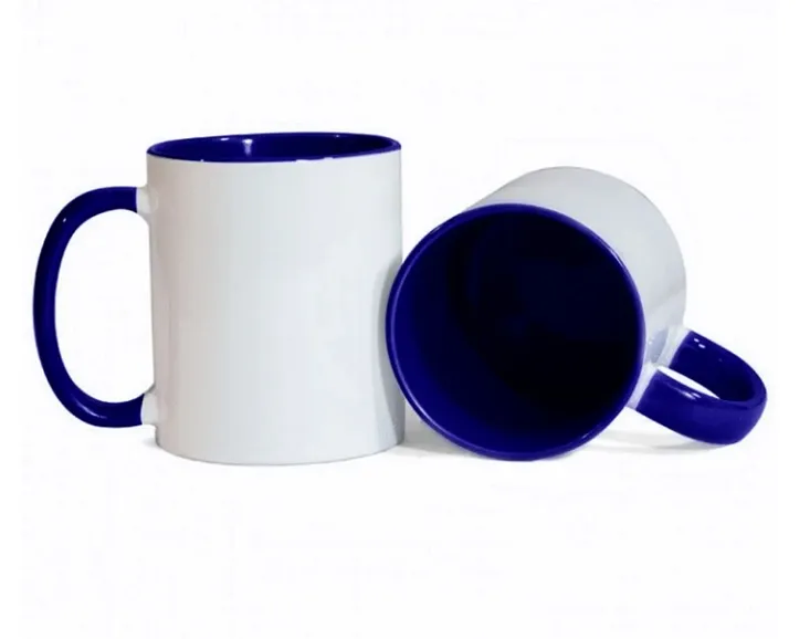 Ceramic Coffee Mug - White/Multi-Coloured (Bulk)