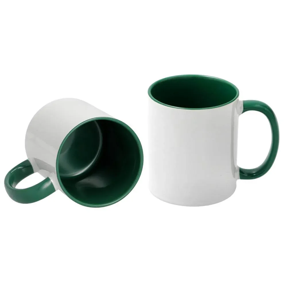 Ceramic Coffee Mug - White/Multi-Coloured (Bulk)