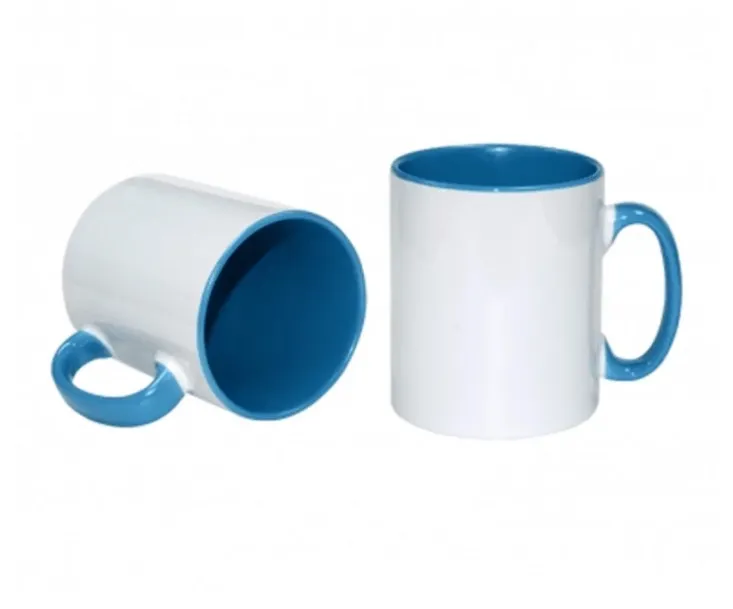 Ceramic Coffee Mug - White/Multi-Coloured (Bulk)