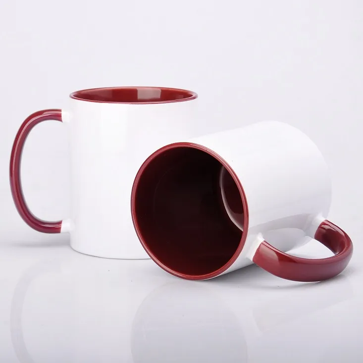 Ceramic Coffee Mug - White/Multi-Coloured (Bulk)