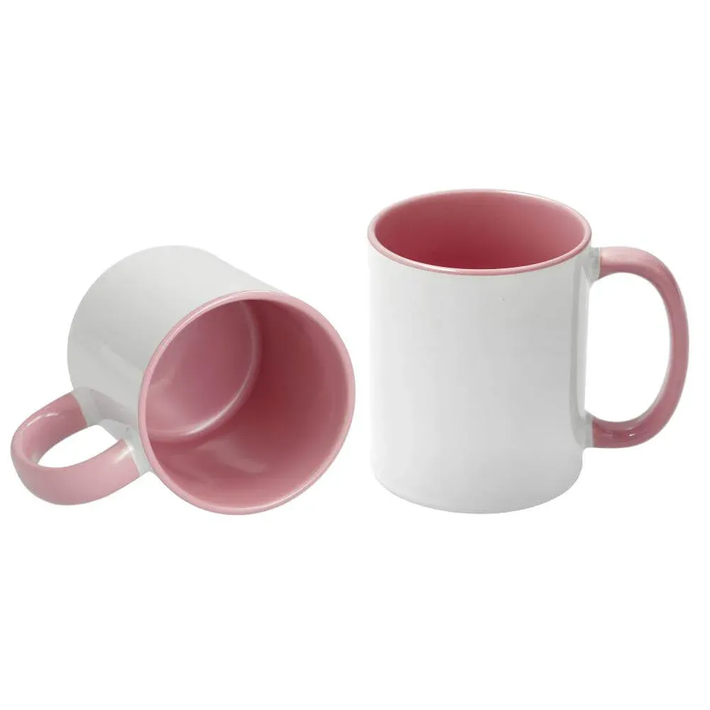 Ceramic Coffee Mug - White/Multi-Coloured (Bulk)
