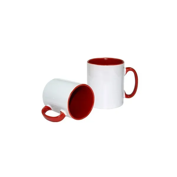 Ceramic Coffee Mug - White/Multi-Coloured (Bulk)