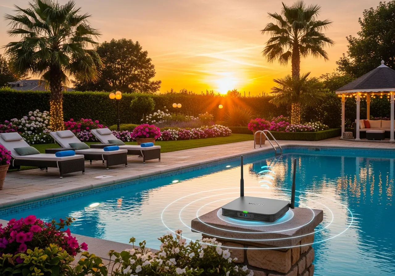 Garden &amp; Pool Area WiFi Setup