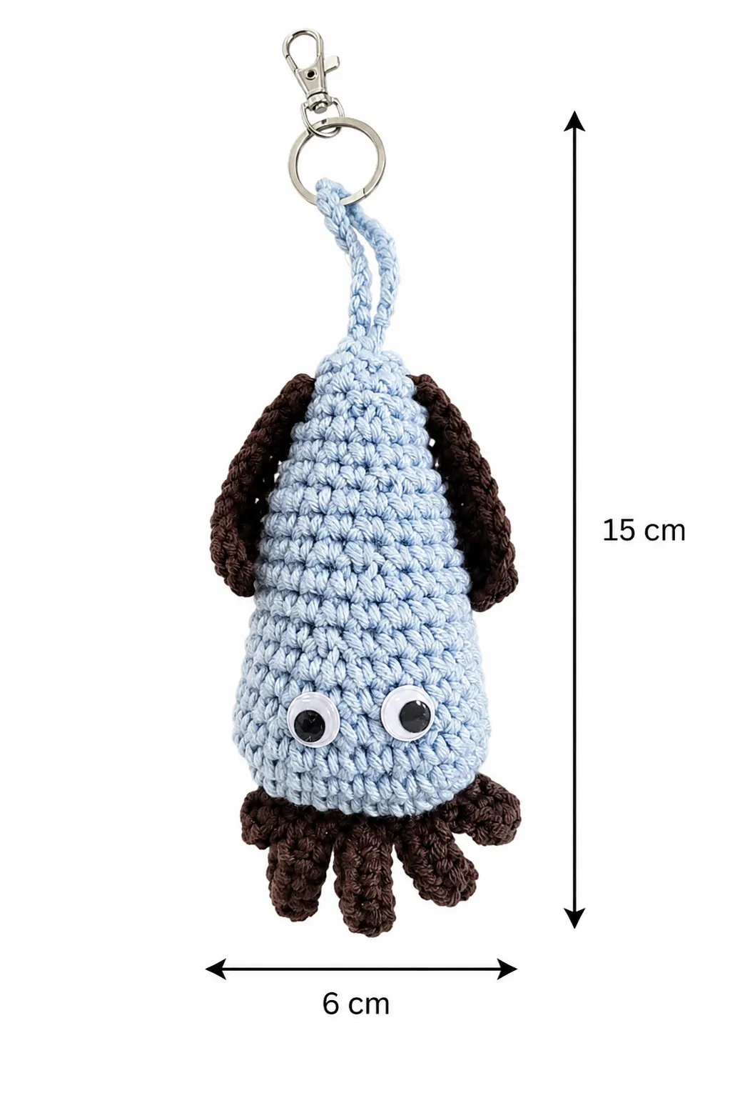 Premium Quality handmade crochet squid keyring/bagcharm