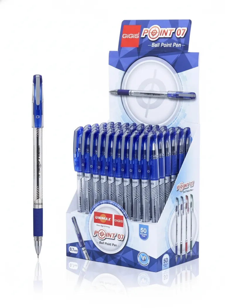 GIGISS Gigis Point-7 Chrome Finish Ball Point Pen – Blue (0.7 mm, Pack of 50)