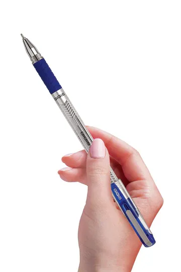 Gigis Point-7 Chrome Finish Ball Point Pen – Blue (0.7 mm, Pack of 12)