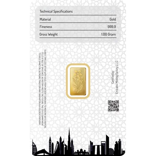 1g Gold Bar (999.9)