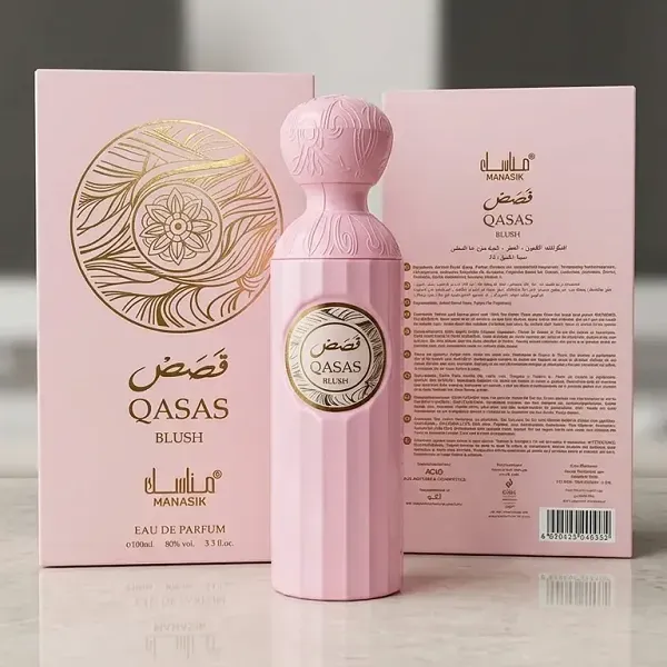 Manasik QASAS Blush Eau De Parfum 100ml – Elegant Floral Fruity Fragrance for Women